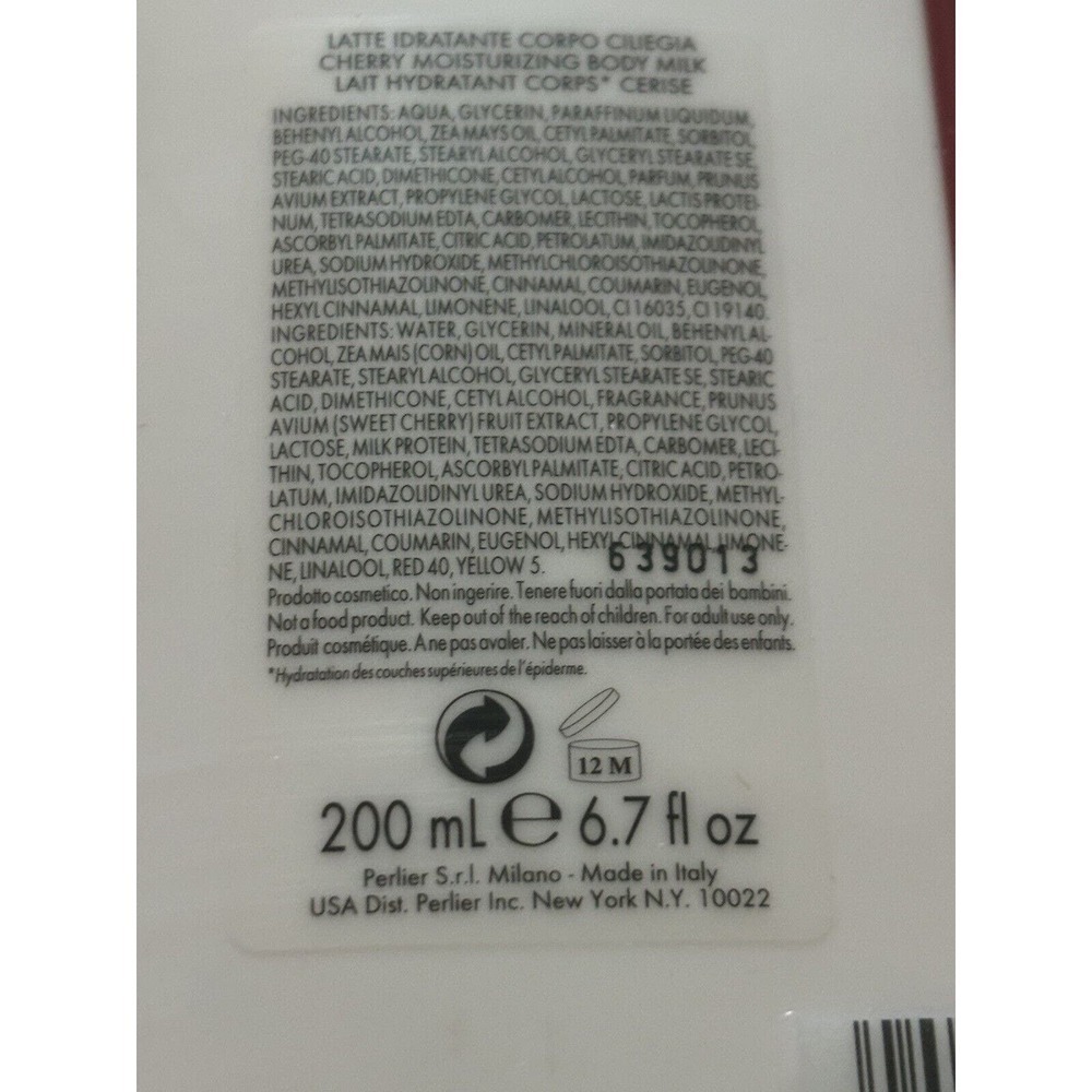 La Voglia Matta Cherry by Perlier 6.7 oz shower gel + 6.7 oz milk BRAND NEW - Picture 5 of 6